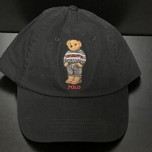 Polo by Ralph Lauren Black Hat with Polo Bear Embroidery